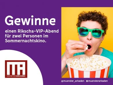 MÜNSTER ARKADEN Sommernachtskino Gewinnspiel Rikscha Leezenheroes